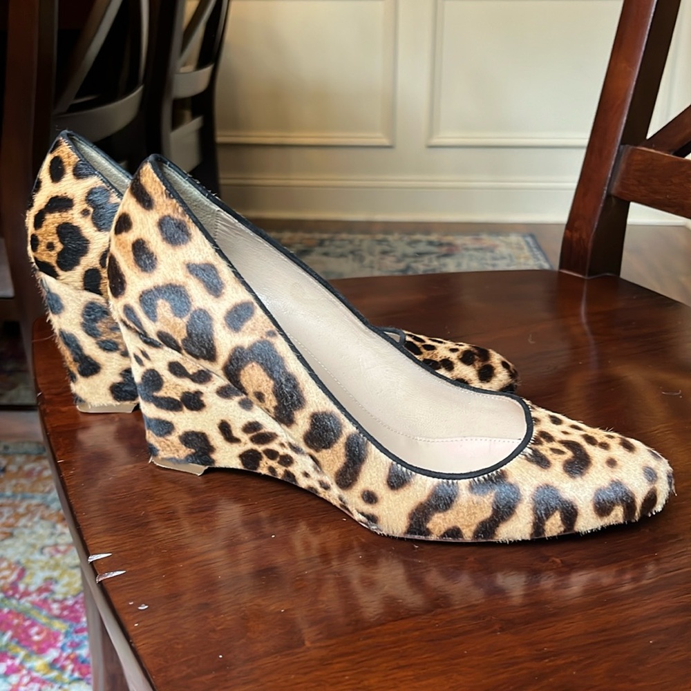 J.Crew Collection Calf Hair Leopard Wedges
